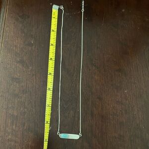 Sterling Silver Turquoise Bar Necklace